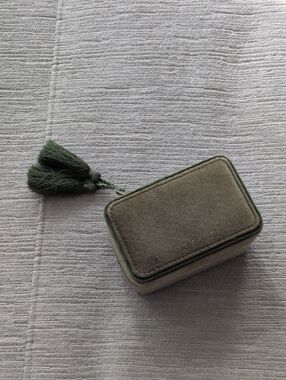 NWOT Sezane Jewelry Case Green